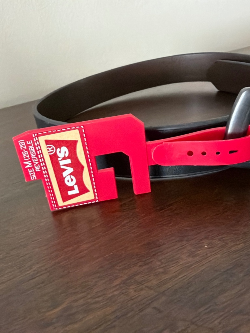 Levi’s Imitation Leather Reversible Black Brown Belt Youth Medium 26-28 NWT